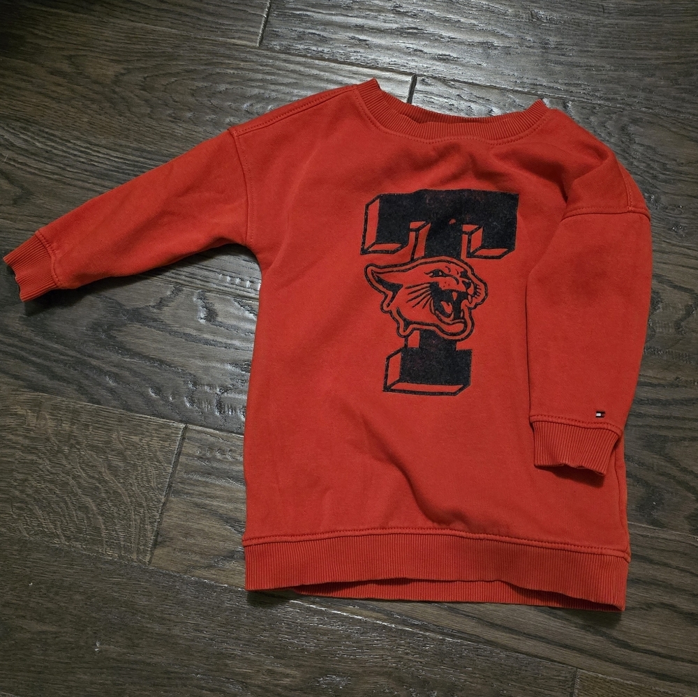 Tommy Hilfiger Red Sweatshirt with Graphic Print (3T)